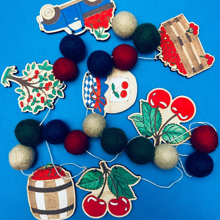 The Cherry DIY Garland Kit - Vintage Vibes, Cherry Delights