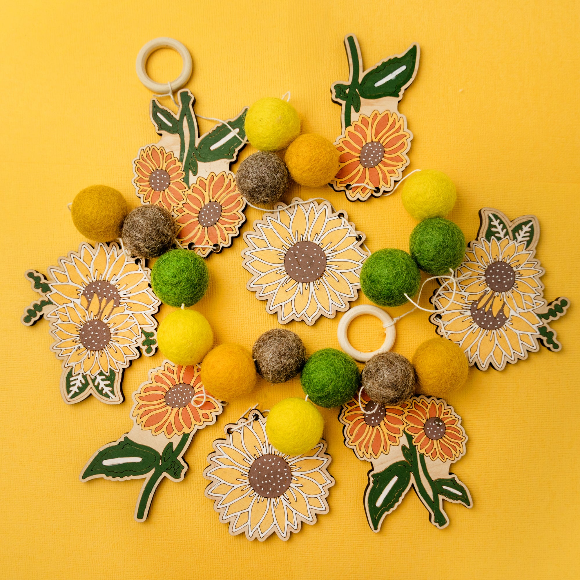 Sunflower DIY Garland Kit - Bring Sunshine to your Space, One Petal at a Time!